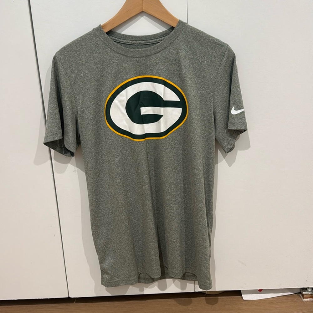Nike Dri Fit Men's Green Bay Packers Gray T Shirt